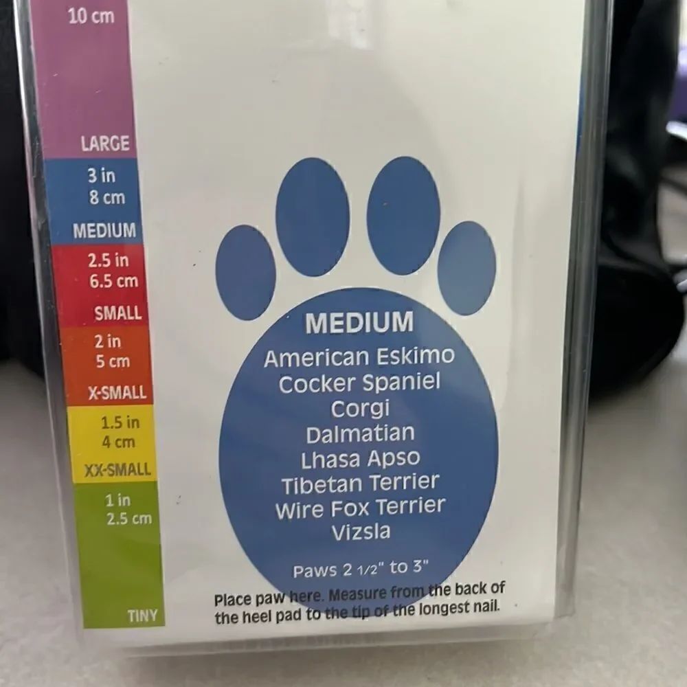 PawZ Rubber Dog Boots NEW in package Dogs Medium size paws 2.5” - 3”